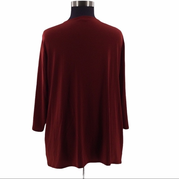 Jaclyn Smith Reddish Gold Cowel Neck Cardigan - Picture 9 of 12